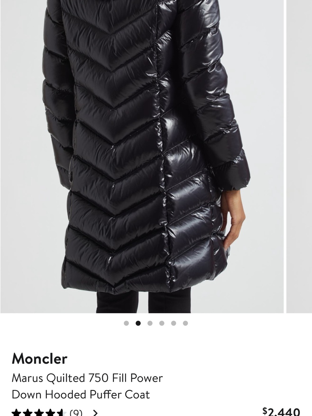 Moncler Dark Navy Quilted Hooded Long Puffer Coat - Picture 11 of 12